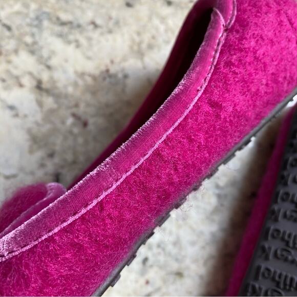 Living Kitzbühel $149 Women German Wool Ballerina Slipper Hot Pink w Gold EUC 7 - Picture 10 of 14